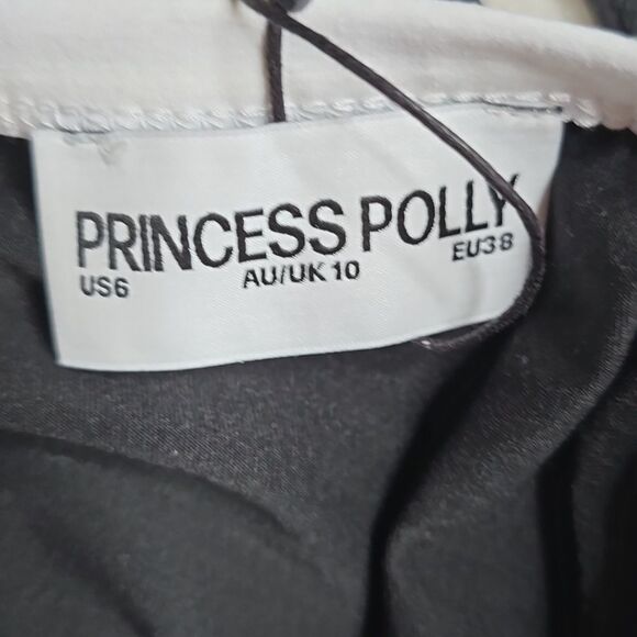 948 NWT Princess Polly Astrea bodysuit black / white Sz US 6 - Picture 6 of 7